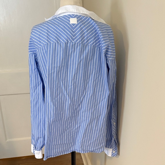 Bogner Blue and White Striped Shirt - Picture 4 of 5